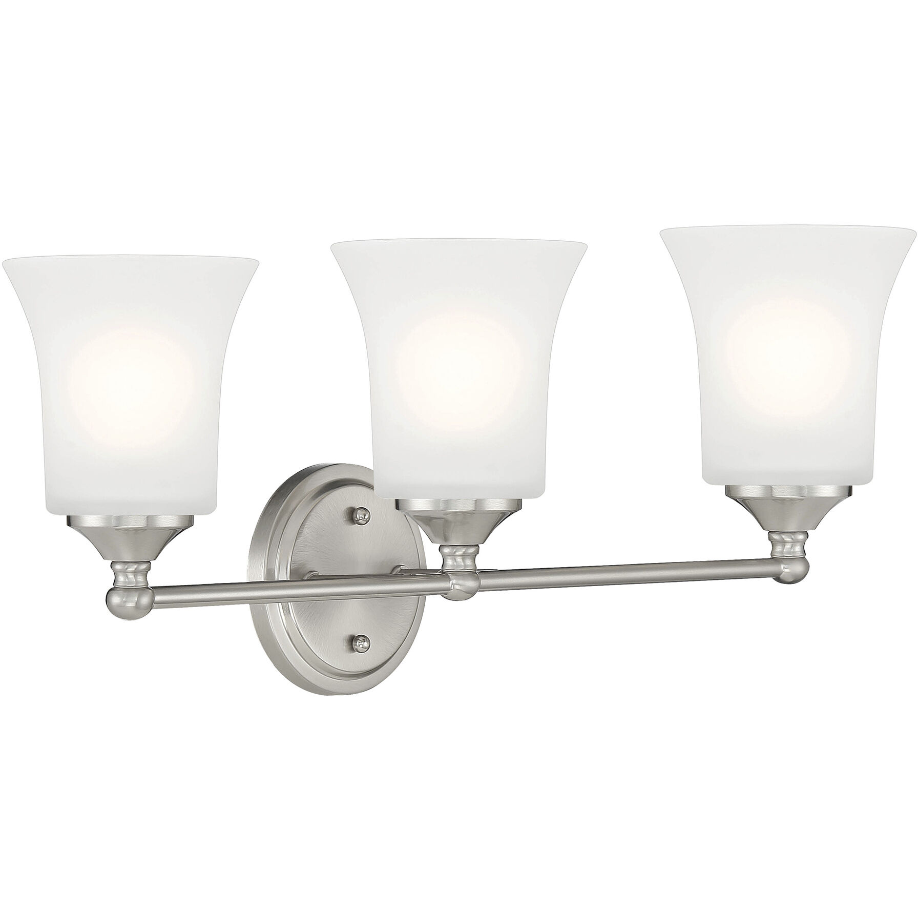 Bronson 3 Light 23 inch Brushed Nickel Vanity Light Wall Light